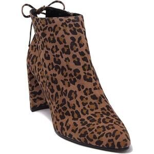 Stuart Weitzman Lofty Cheetah Print Ankle Boots Brown Black Womens Size 5